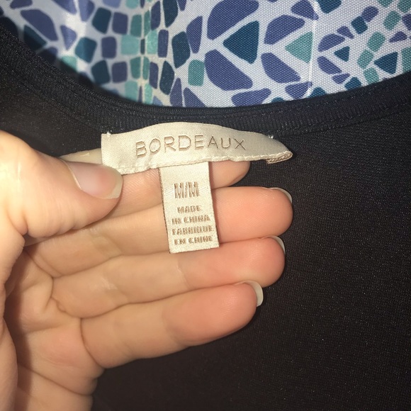 Form fitting black tank with leather accent - Picture 4 of 4